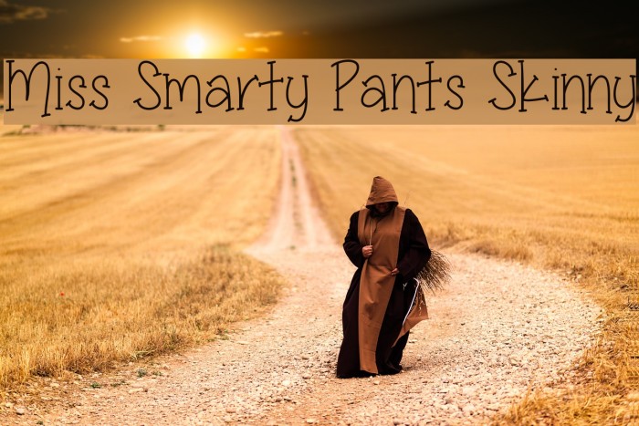 Miss Smarty Pants Skinny Font examples