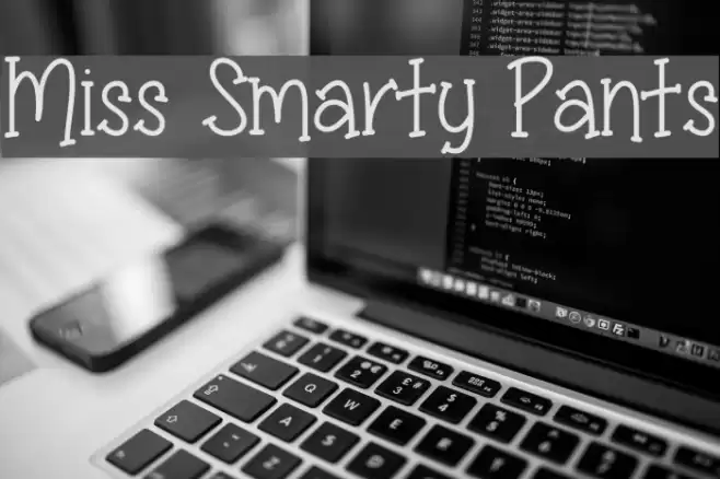 Miss Smarty Pants Font examples