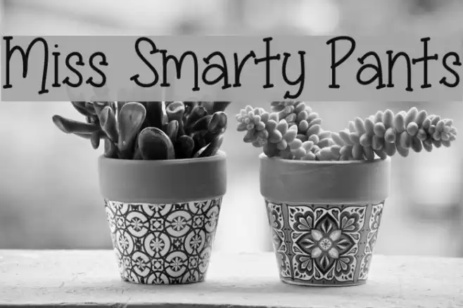 Miss Smarty Pants Font examples