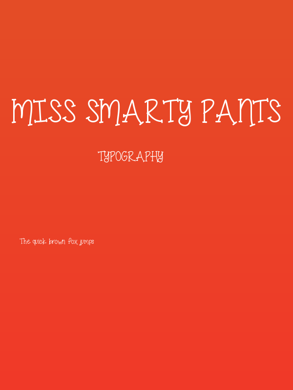Miss Smarty Pants Poster