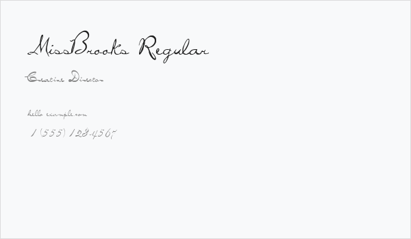 MissBrooks Regular Business Card
