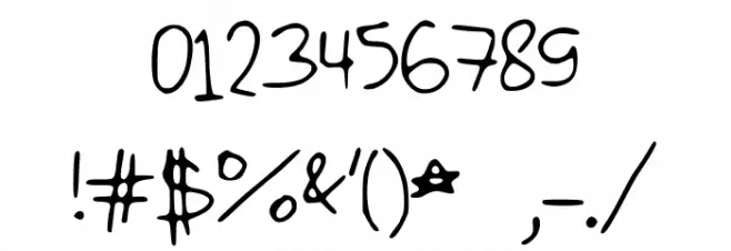 MissDisorder Font OTHER CHARS