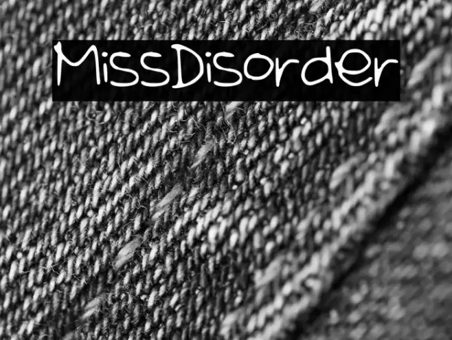 MissDisorder Font examples