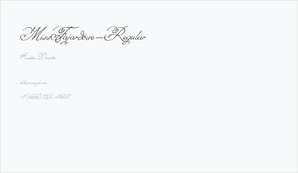 MissFajardose-Regular Business Card