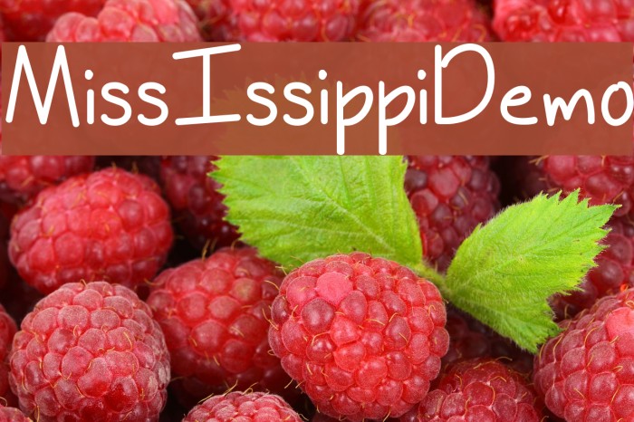 MissIssippiDemo Font examples