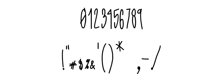 MissMelancholy Font OTHER CHARS