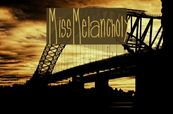 MissMelancholy Font examples