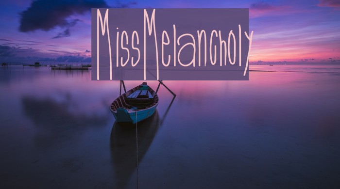MissMelancholy Font examples