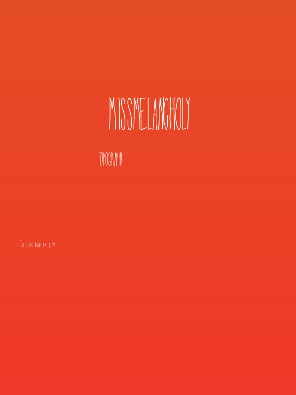 MissMelancholy Poster