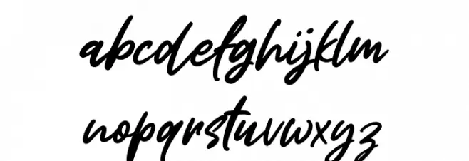MissRhinetta Schriftart Kleinbuchstaben