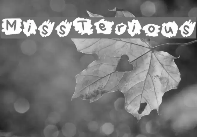MissTerious Font examples