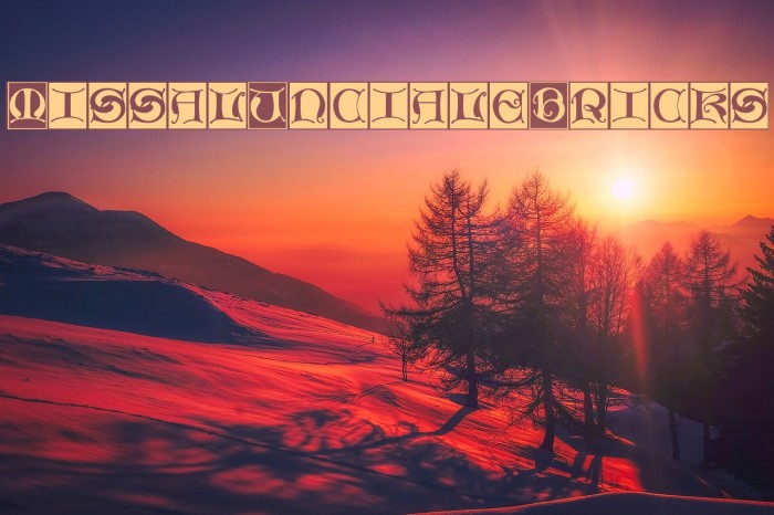 MissalUncialeBricks Font examples