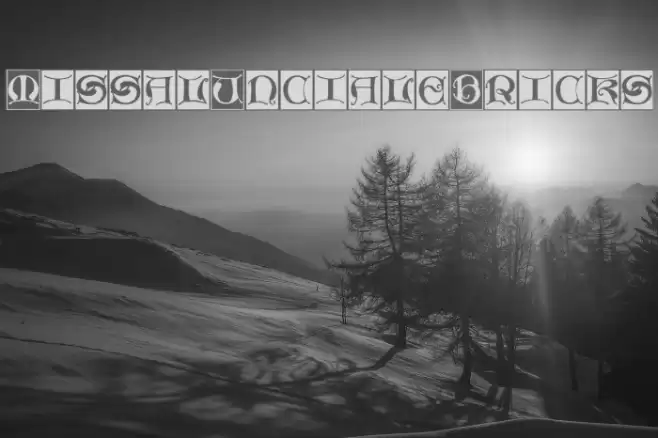 MissalUncialeBricks Font examples