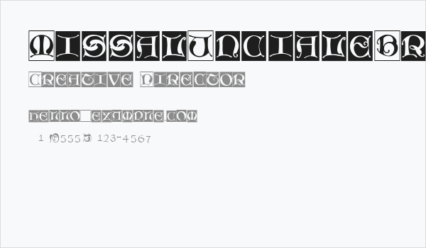 MissalUncialeBricks Business Card