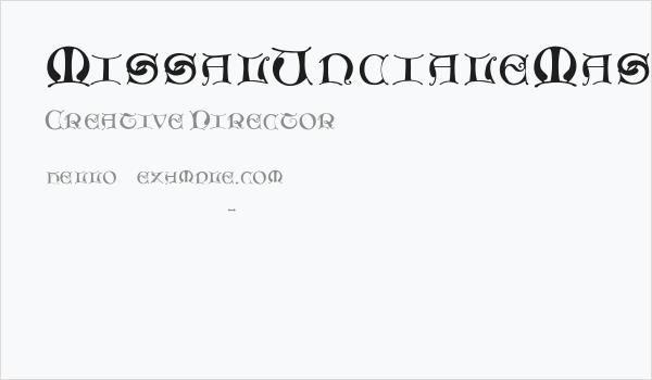 MissalUncialeMaster Business Card