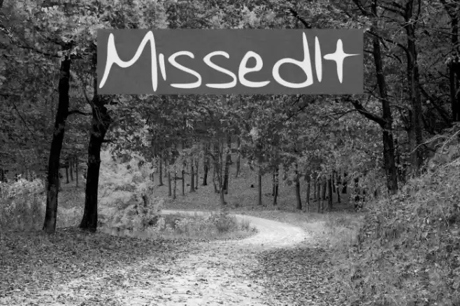 MissedIt Font examples