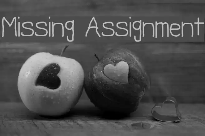 Missing Assignment Font examples