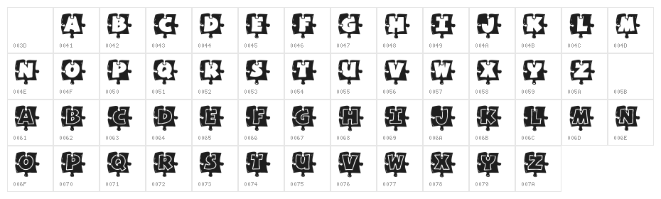Missing Piece Character Map