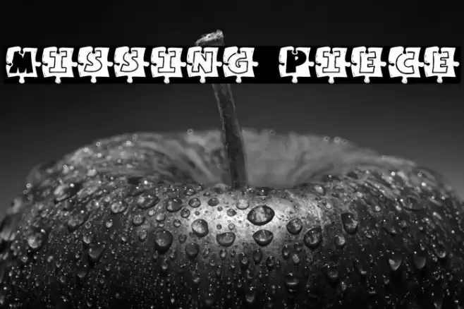 Missing Piece Font examples