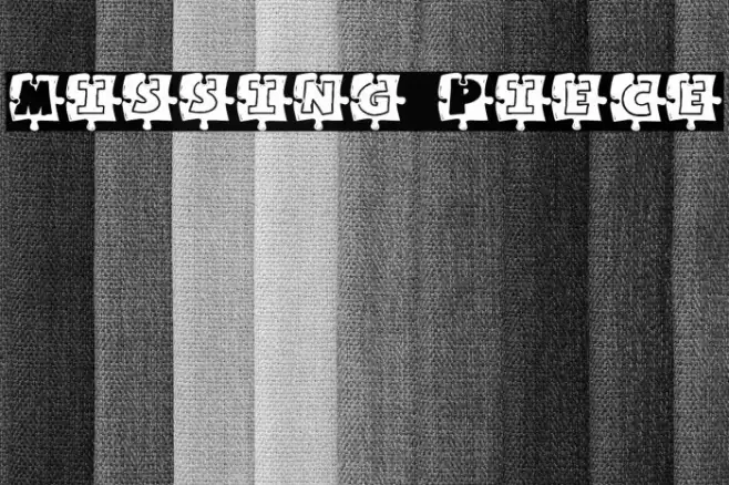 Missing Piece Font examples