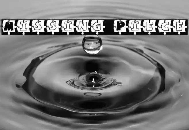 Missing Piece Font examples