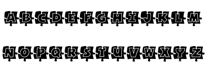 Missing Piece Font LOWERCASE