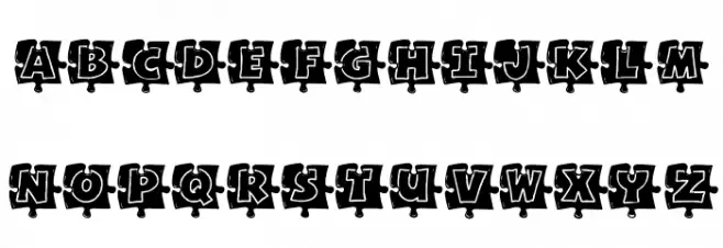Missing Piece Font LOWERCASE