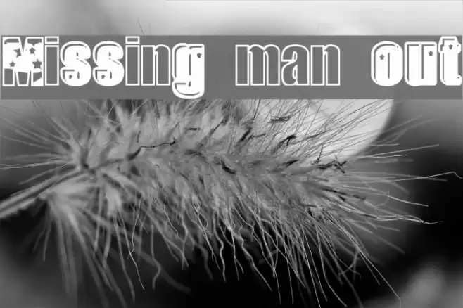Missing man out Font examples