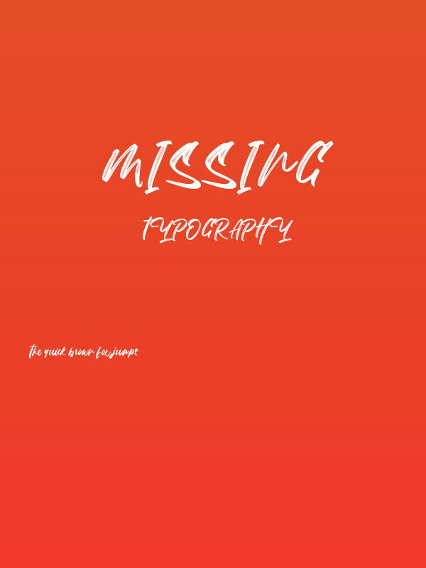 Missing Poster