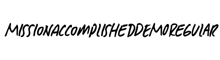 Mission Accomplished DEMO Regular  नि: शुल्क फ़ॉन्ट्स डाउनलोड