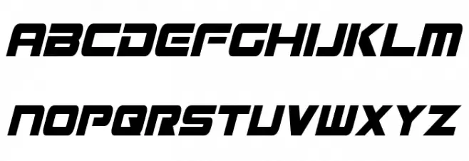 Mission GT-R Condensed Italic خط أحرف كبيرة