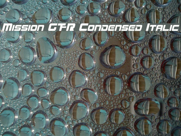 Mission GT-R Condensed Italic Font examples