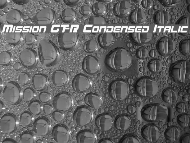 Mission GT-R Condensed Italic examples