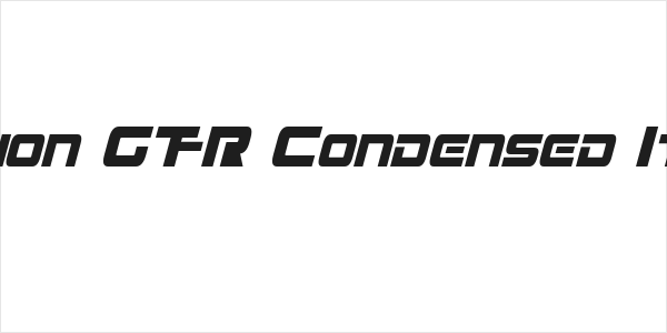 Mission GT-R Condensed Italic Logo
