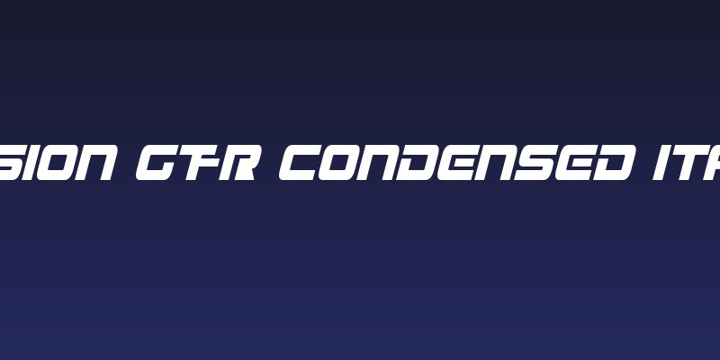 Mission GT-R Condensed Italic Social Header
