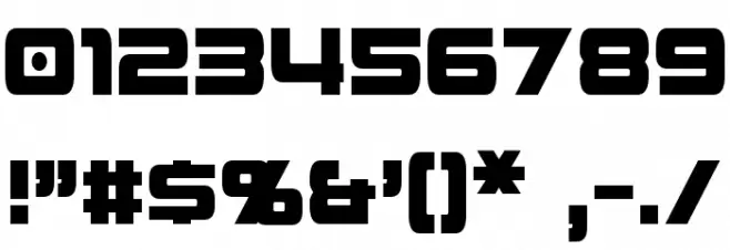 Mission GT-R Condensed Font OTHER CHARS
