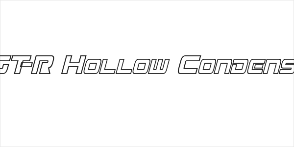 Mission GT-R Hollow Condensed Italic Logo