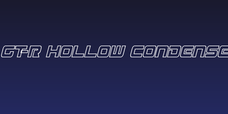 Mission GT-R Hollow Condensed Italic Social Header