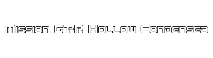 Mission GT-R Hollow Condensed Font