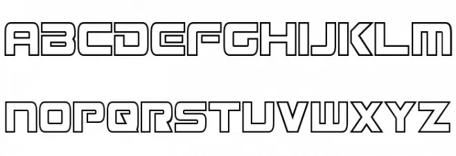 Mission GT-R Hollow Condensed Шрифта ВЕРХНИЙ