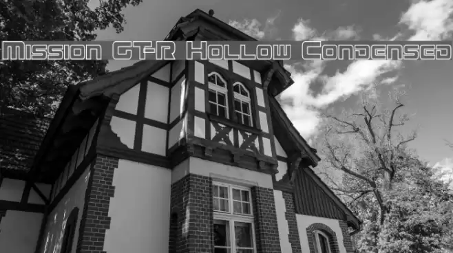 Mission GT-R Hollow Condensed फ़ॉन्ट examples