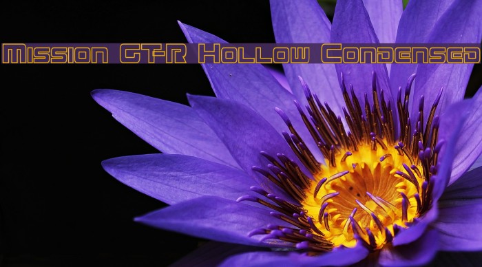 Mission GT-R Hollow Condensed Font examples