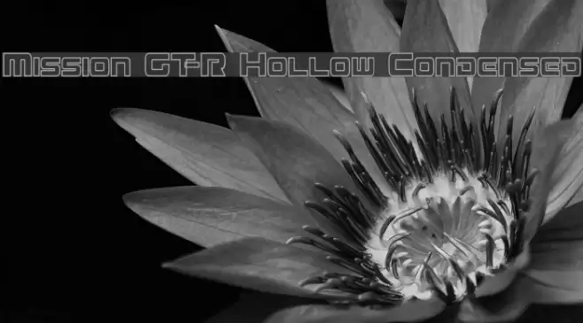Mission GT-R Hollow Condensed फ़ॉन्ट examples