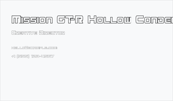 Mission GT-R Hollow Condensed Business Card