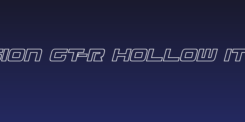 Mission GT-R Hollow Italic Social Header