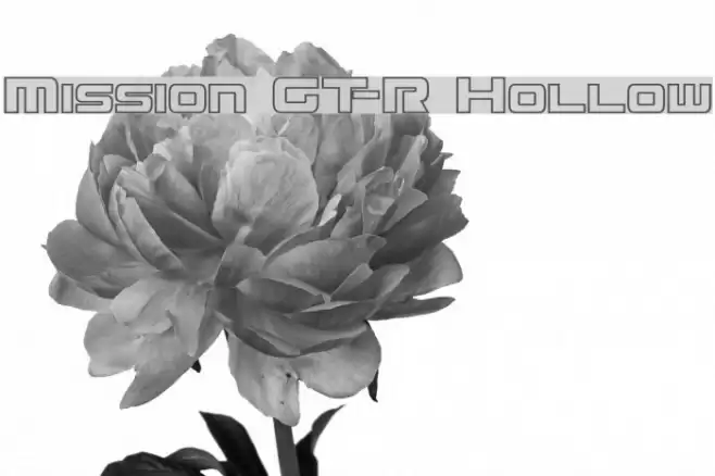 Mission GT-R Hollow Font examples