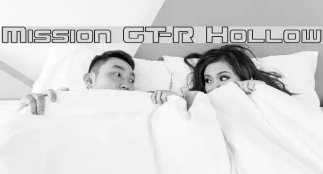 Mission GT-R Hollow Font examples