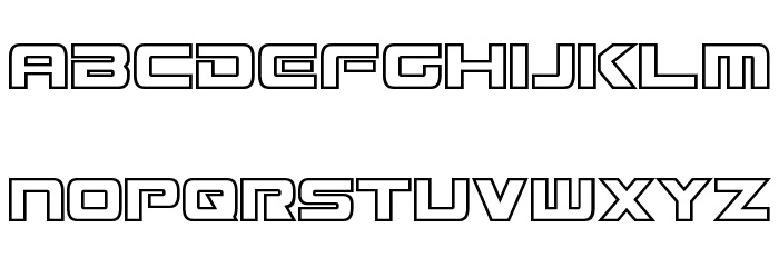 Mission GT-R Hollow Font LOWERCASE