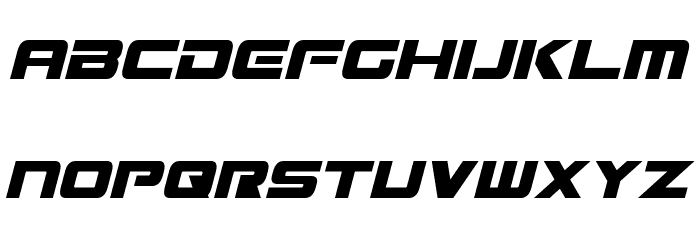 Mission GT-R Italic Font LOWERCASE