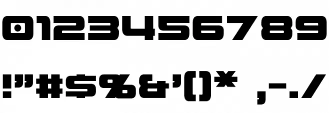 Mission GT-R Font OTHER CHARS